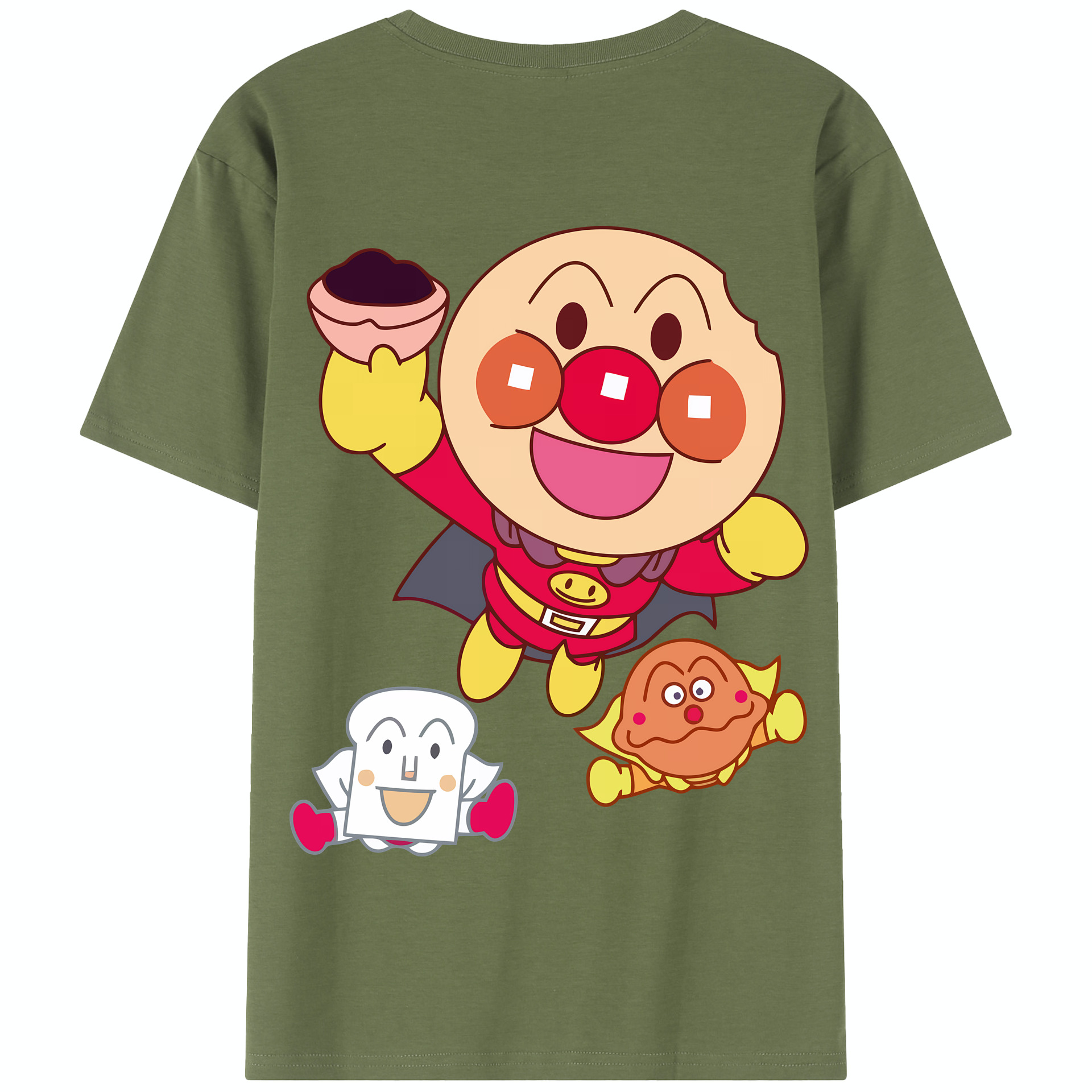 （画像用） アンパンマン Anpanman 綿100％半袖Tシャツ（背面プリント）